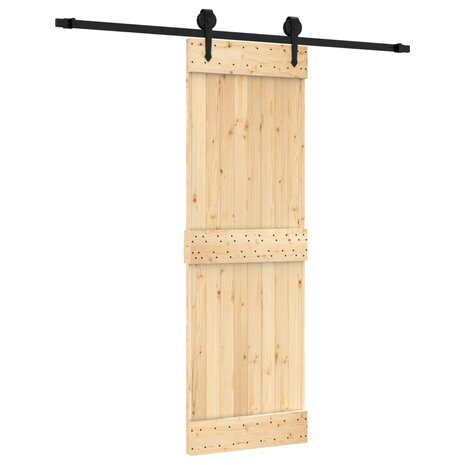 Schuifdeur met beslag 70x210 cm massief grenenhout 2