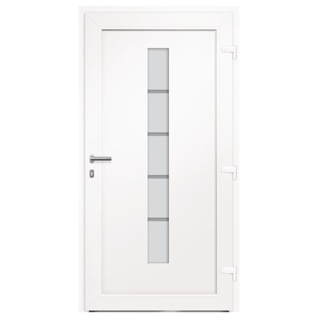 Voordeur 100x210 cm aluminium en PVC antraciet 4