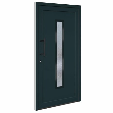 Voordeur 108x208 cm PVC antracietkleurig 2