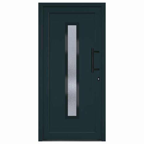 Voordeur 98x200 cm PVC antracietkleurig 3