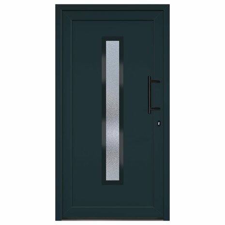 Voordeur 108x200 cm PVC antracietkleurig 3
