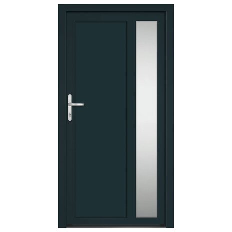 Voordeur 108x208 cm PVC antracietkleurig 3