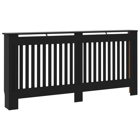 Radiatorombouw 172x19x81,5 cm MDF zwart 2