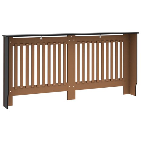 Radiatorombouw 172x19x81,5 cm MDF zwart 5