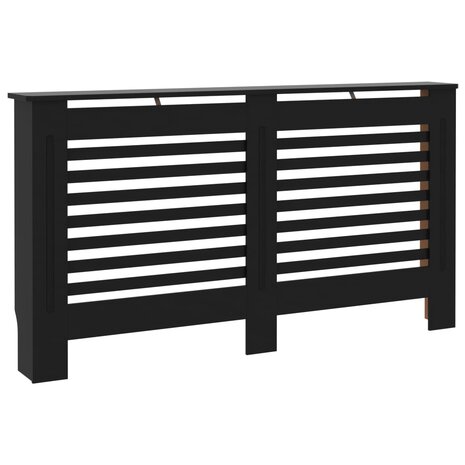 Radiatorombouw 152x19x81,5 cm MDF zwart 2