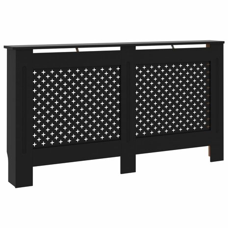 Radiatorombouw 152x19x81,5 cm MDF zwart 2