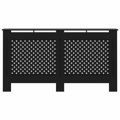 Radiatorombouw 152x19x81,5 cm MDF zwart 3