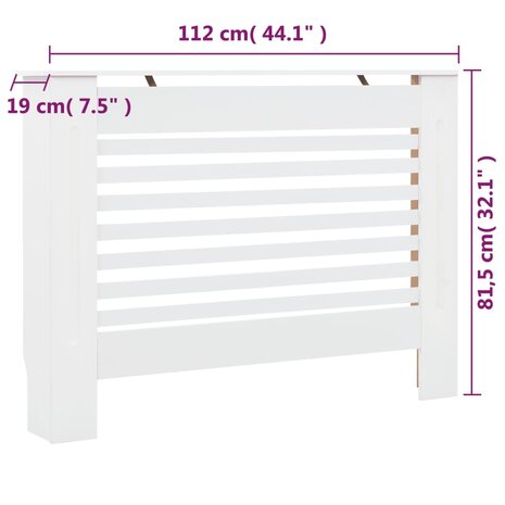 Radiatorombouwen 2 st 112x19x81,5 cm MDF wit 8