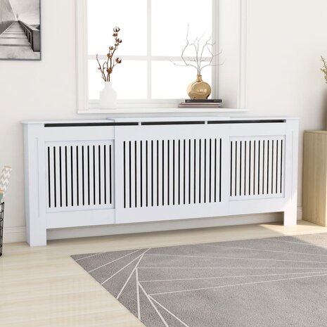 Radiatorombouw 205 cm MDF wit 1
