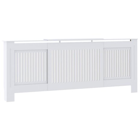 Radiatorombouw 205 cm MDF wit 2