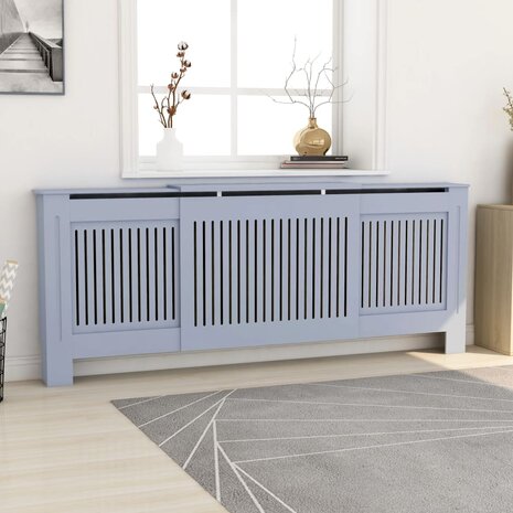 Radiatorombouw 205 cm MDF grijs 1