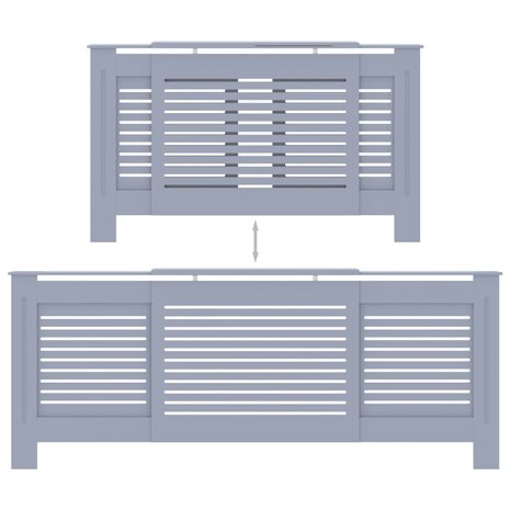 Radiatorombouw 205 cm MDF grijs 5