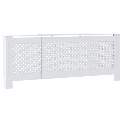 Radiatorombouw 205 cm MDF wit 2