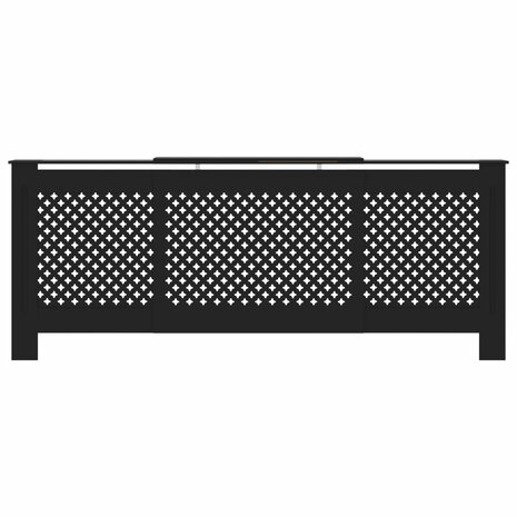 Radiatorombouw 205 cm MDF zwart 3