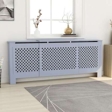 Radiatorombouw 205 cm MDF grijs 1