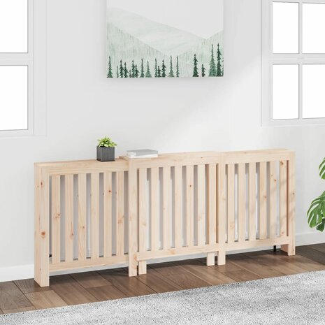 Radiatorombouw 210x21x85 cm massief grenenhout 1