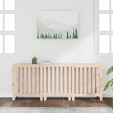 Radiatorombouw 210x21x85 cm massief grenenhout 3