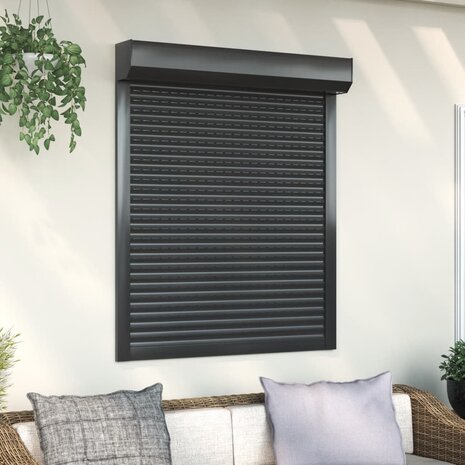 Rolluik 100x120 cm aluminium antracietkleurig 1