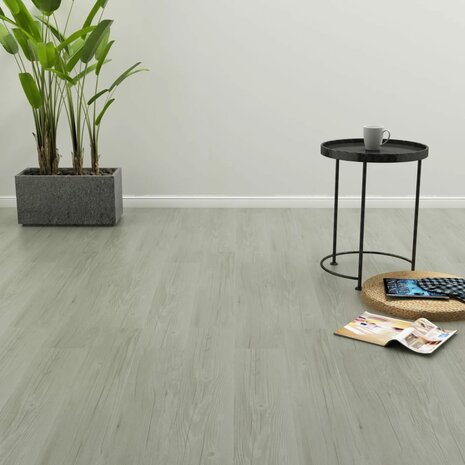 Vloerplanken zelfklevend 4,46 m² 3 mm PVC grijs 1