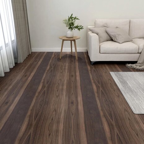 Vloerplanken zelfklevend 55 st 5,11 m² PVC donkerbruin 1