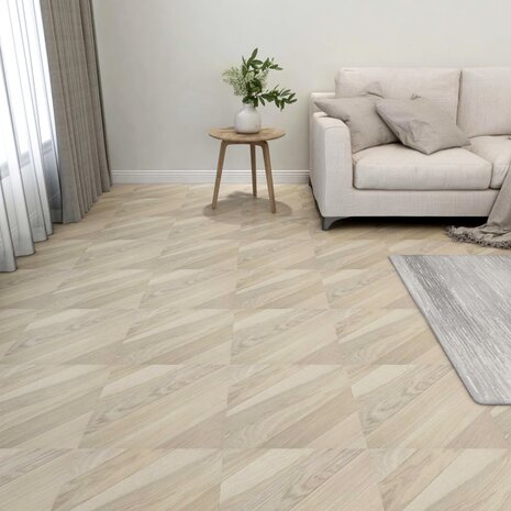 Vloerplanken zelfklevend 55 st 5,11 m² PVC gestreept beige 1