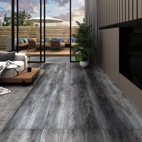 Vloerplanken zelfklevend 5,21 m² 2 mm PVC glanzend grijs 1