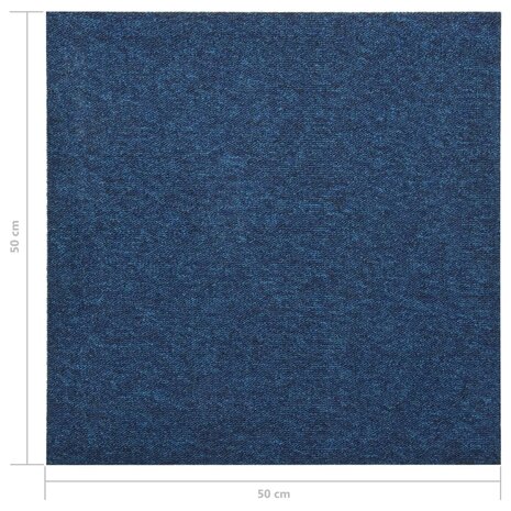 Tapijttegels 20 st 5 m² 50x50 cm donkerblauw 8