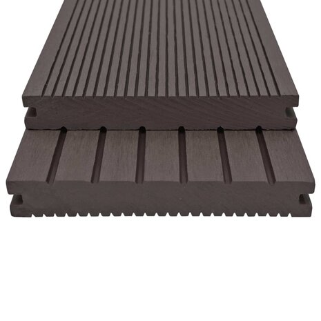 Terrasplanken met accessoires 20 m² 4 m massief HKC donkerbruin 2