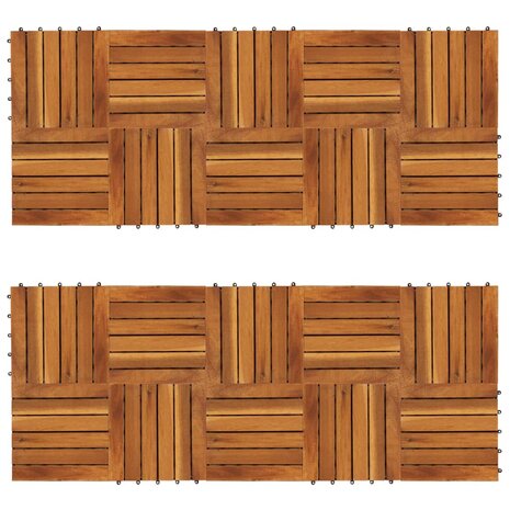 Terrastegels verticaal patroon 30 x 30 cm Acacia set van 20 1