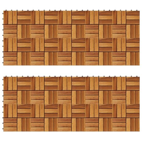 Terrastegels 30 x 30 cm Acacia set van 20 1