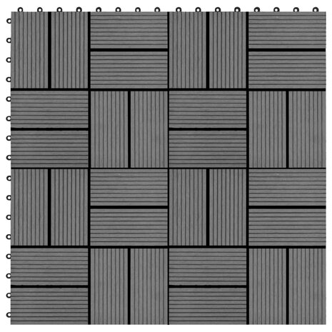 Terrastegels 30x30 cm 1 m² HKC grijs 11 st 1