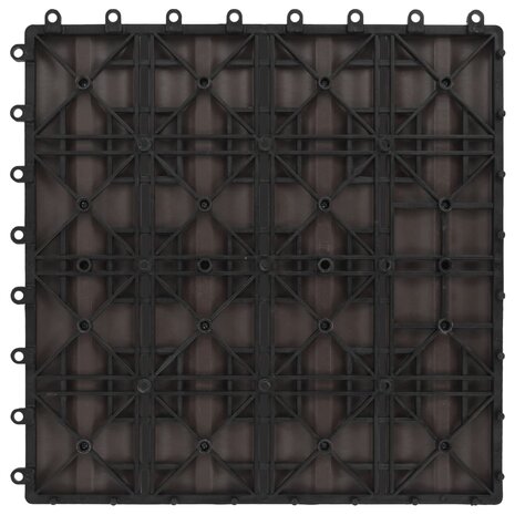 Terrastegels diep reliëf 30x30 cm 1 m² HKC donkerbruin 11 st 6