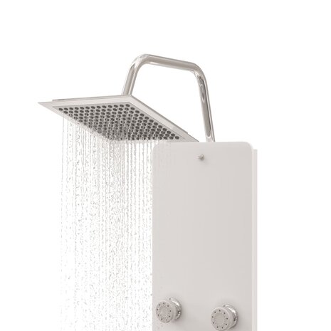 Douchepaneel 25x47,5x130 cm glas wit 5