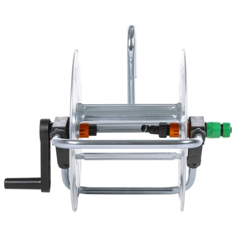 Slanghaspel voor 50 m 1/2" of 35 m 3/4" slang wandmontage staal 3