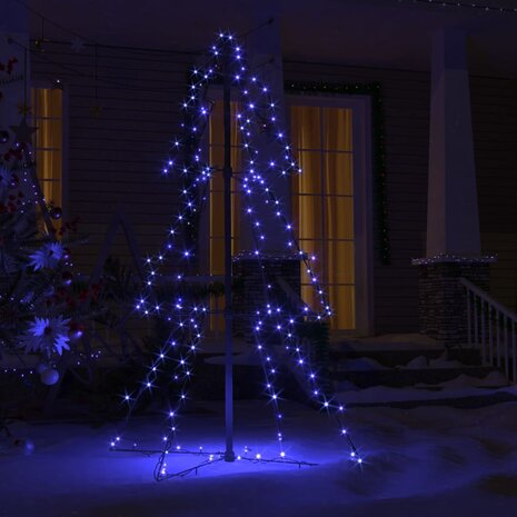 Kegelkerstboom 160 LED&apos;s binnen en buiten 78x120 cm 3
