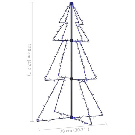Kegelkerstboom 160 LED&apos;s binnen en buiten 78x120 cm 8