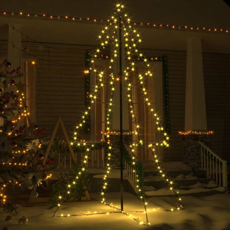 Kegelkerstboom 240 LED&apos;s binnen en buiten 118x150 cm 3