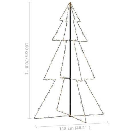 Kegelkerstboom 240 LED&apos;s binnen en buiten 118x150 cm 8