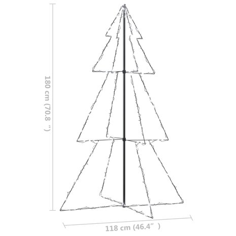 Kegelkerstboom 240 LED&apos;s binnen en buiten 118x150 cm 8
