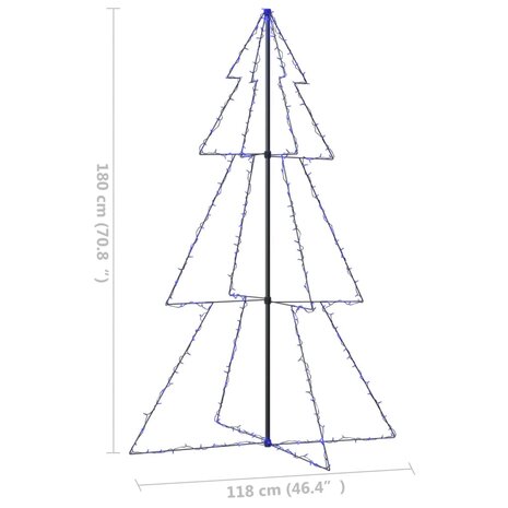 Kegelkerstboom 240 LED&apos;s binnen en buiten 118x150 cm 8