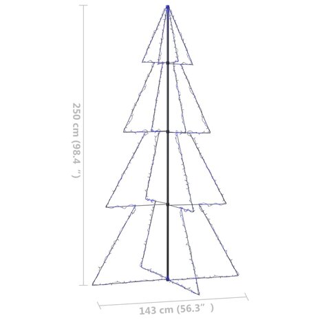 Kegelkerstboom 360 LED&apos;s binnen en buiten 143x250 cm 7