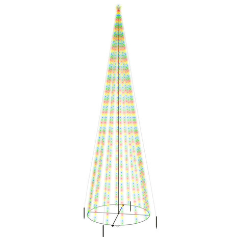 Kegelkerstboom 1134 LED&apos;s meerkleurig 230x800 cm 3