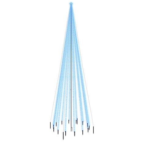 Kerstboom met grondpin 1134 LED&apos;s blauw 800 cm 2