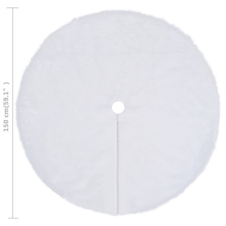 Kerstboomrok 150 cm kunstvacht wit 6