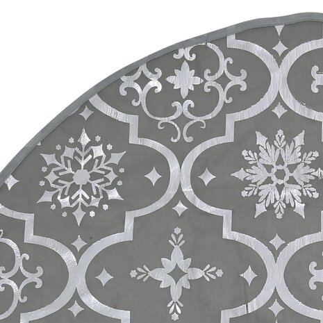 Kerstboomrok luxe met sok 90 cm stof grijs 6
