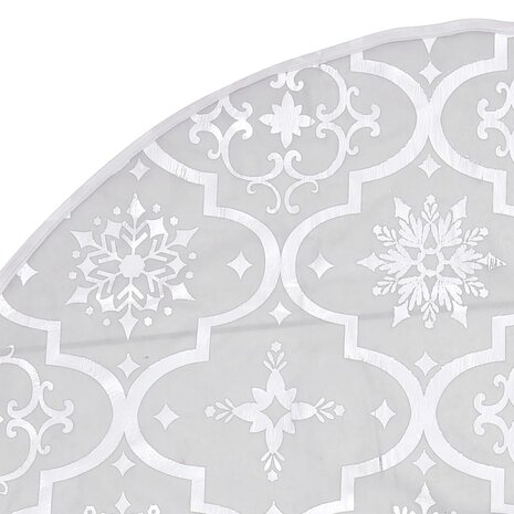 Kerstboomrok luxe met sok 122 cm stof wit 6