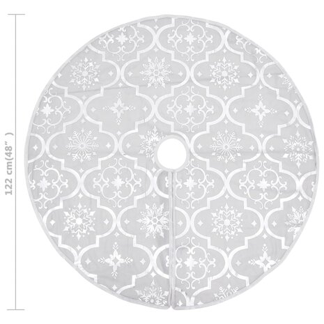 Kerstboomrok luxe met sok 122 cm stof wit 8