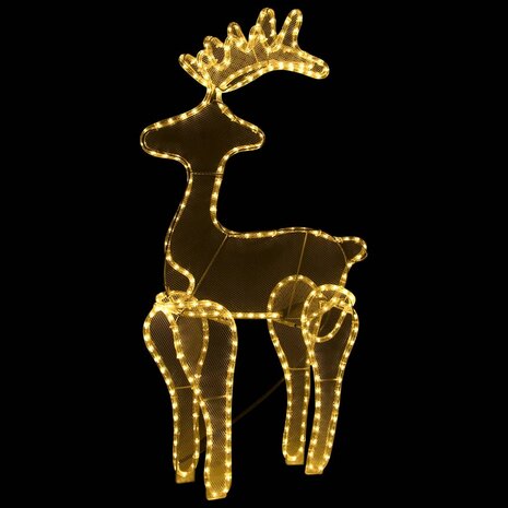 Kerstversiering rendier met mesh 306 LED&apos;s 60x24x89 cm 3