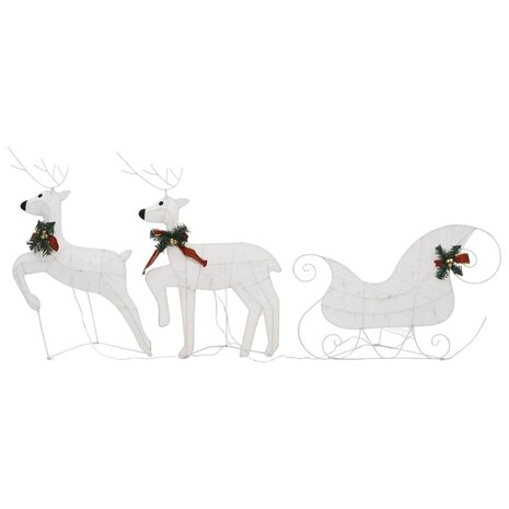 Buitenkerstversiering rendieren en slee 140 LED&apos;s wit 5