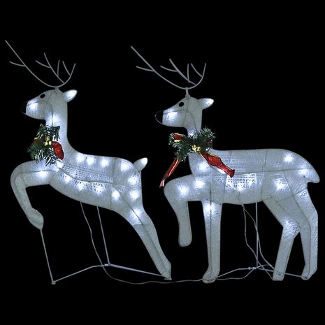 Buitenkerstversiering rendieren en slee 140 LED&apos;s wit 7